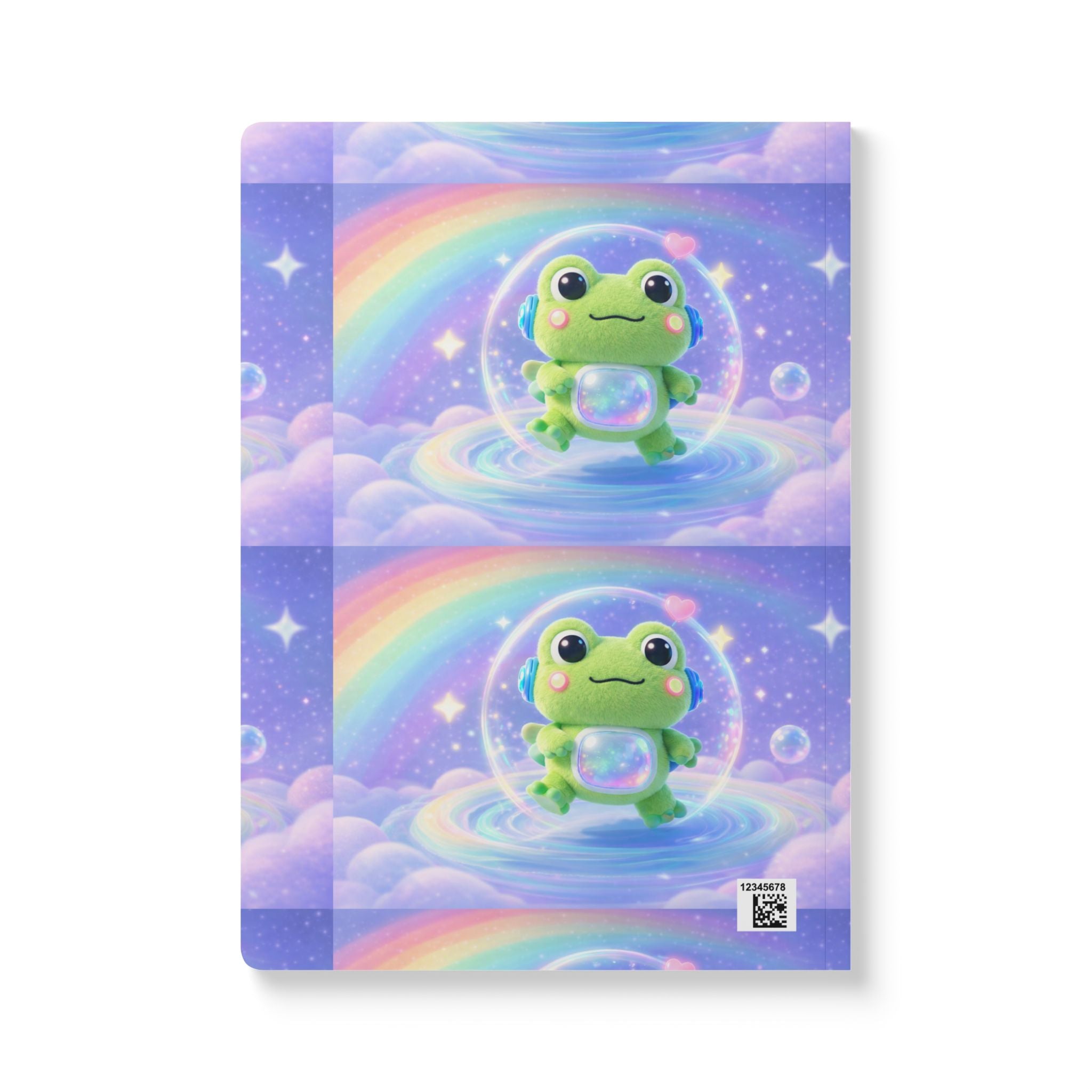 🐸 NanoBuddy Frog™ Kids Mini Notebook — Kawaii Bubble Frog (PreK–2nd)