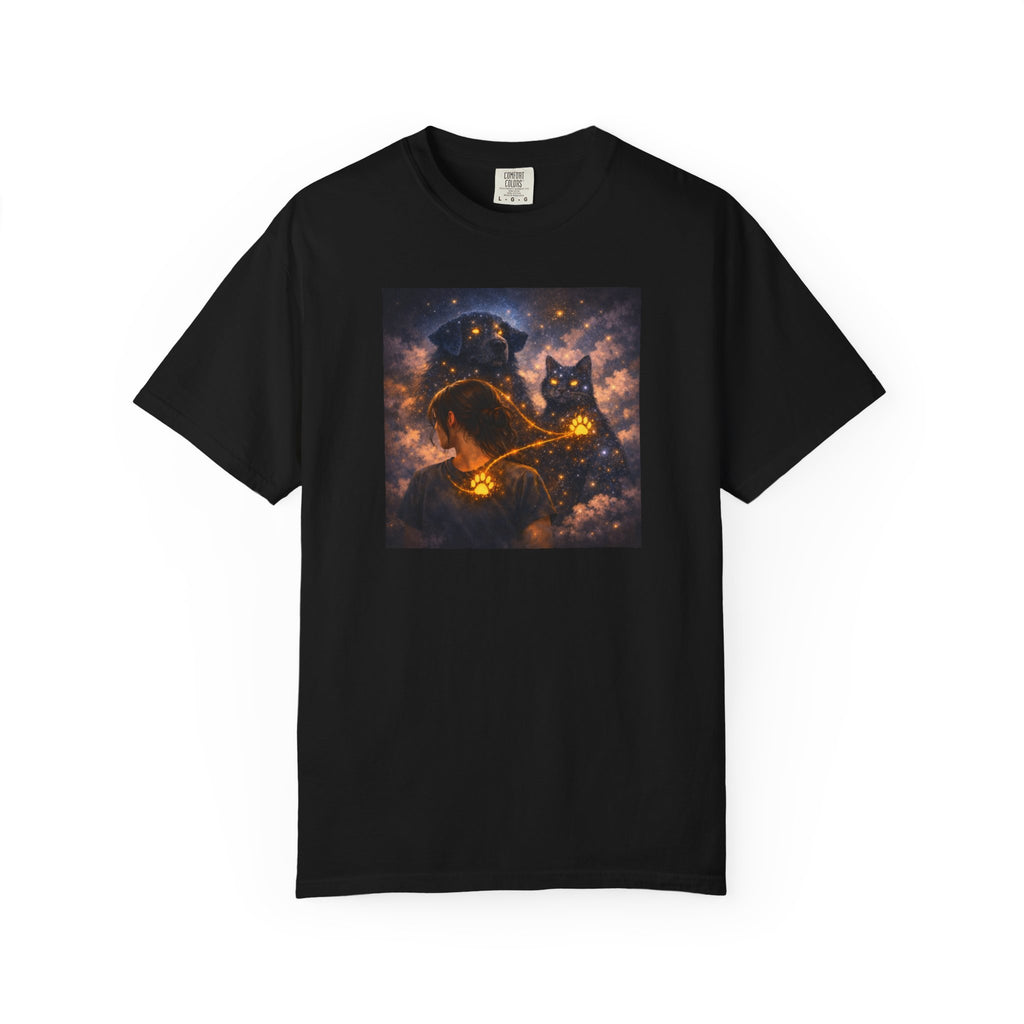 Galaxy Cats T-Shirt — Glowing Cosmic Cat Duo Graphic Tee