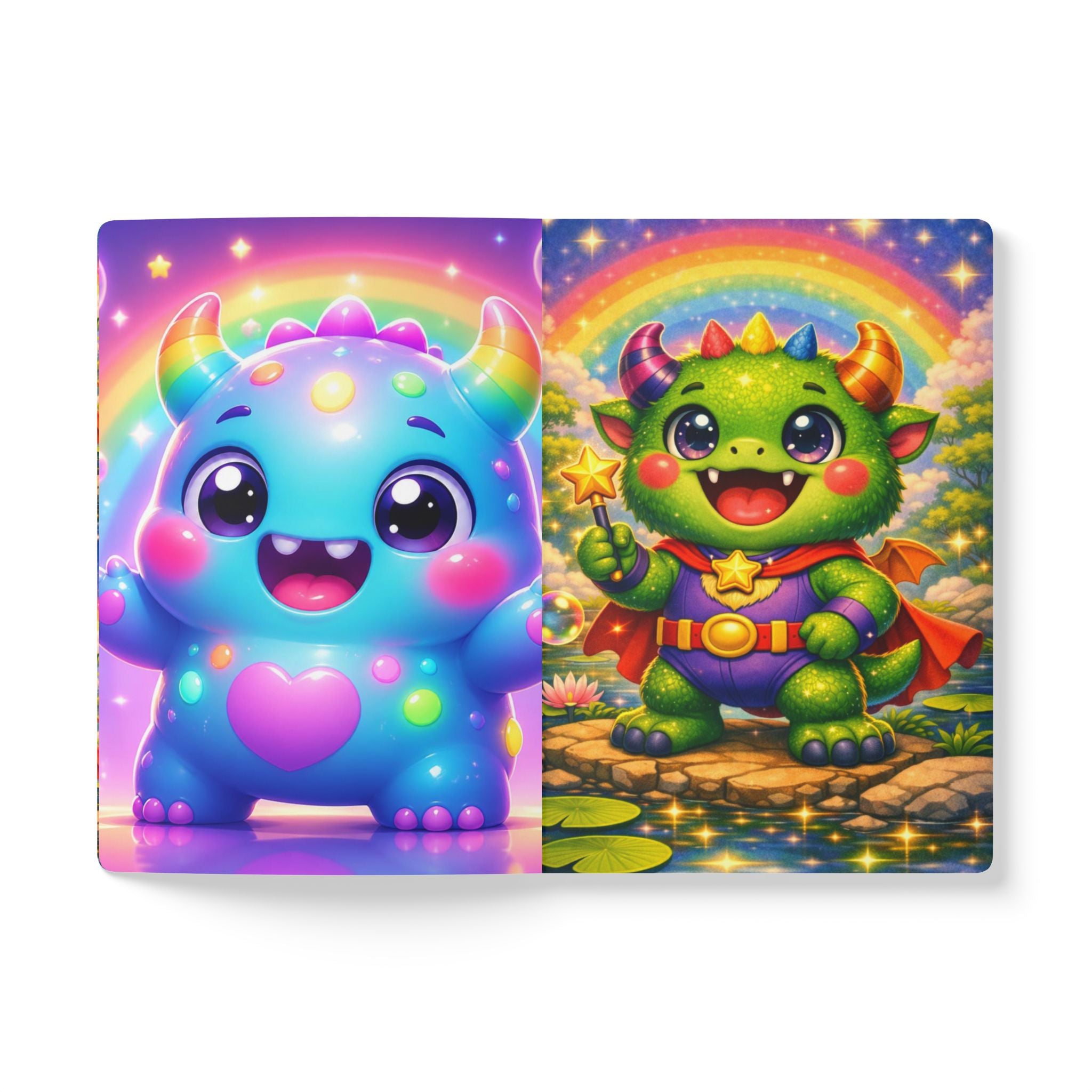 👾 NanoBuddy Monster™ Kids Mini Notebook — Friendly Bubble Monster (PreK–2nd)