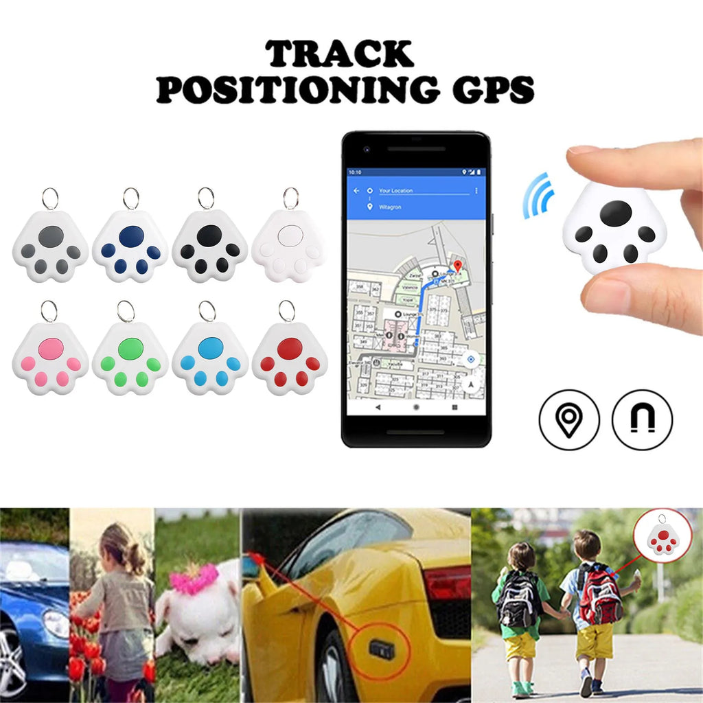 Dog Paw GPS Tracker | Bluetooth Anti-Lost Locator for Pets, Cats & Dogs