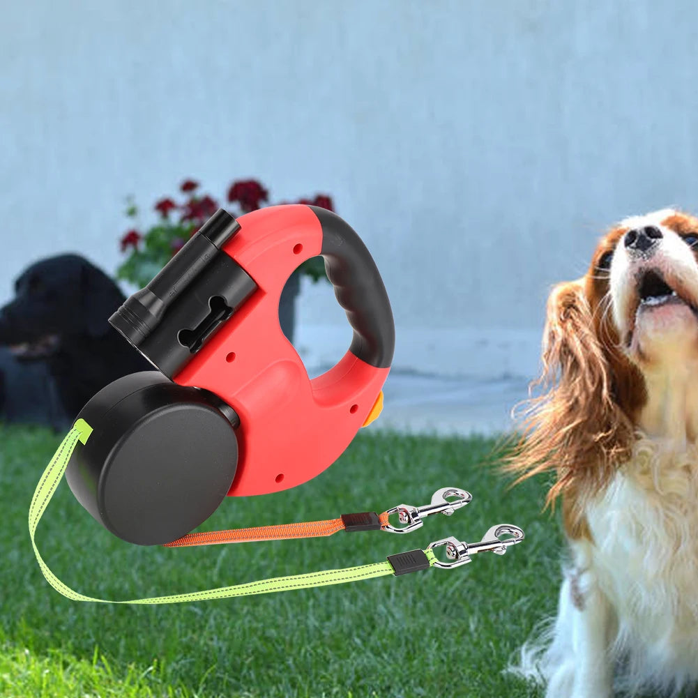 LED Retractable Dog Leash | Automatic Extendable Traction Rope with LED Light