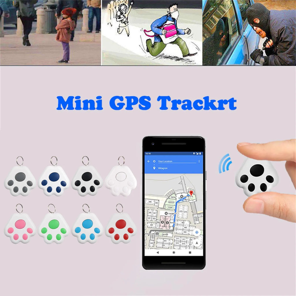 Dog Paw GPS Tracker | Bluetooth Anti-Lost Locator for Pets, Cats & Dogs
