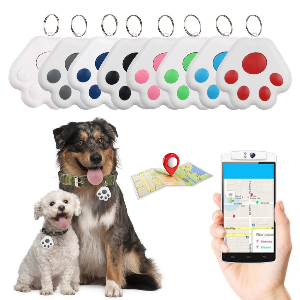 Dog Paw GPS Tracker | Bluetooth Anti-Lost Locator for Pets, Cats & Dogs