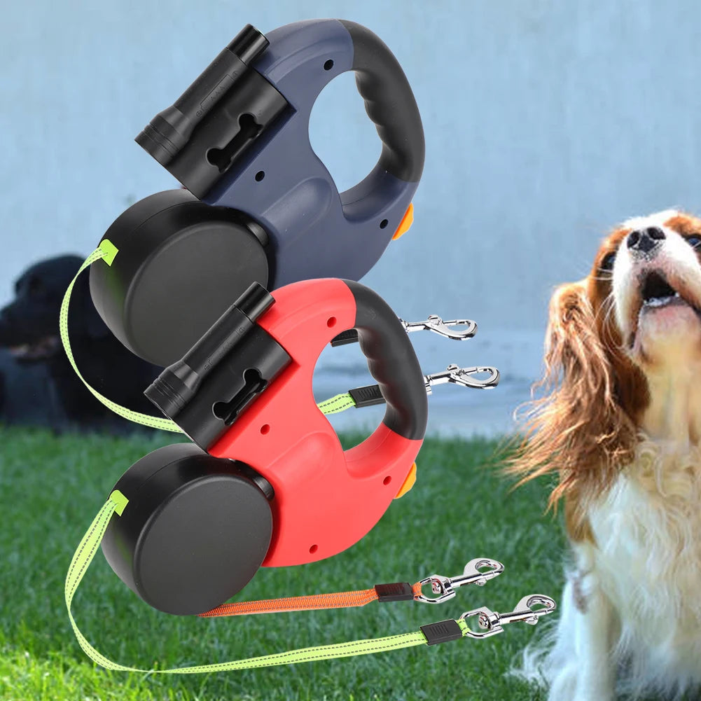 LED Retractable Dog Leash | Automatic Extendable Traction Rope with LED Light