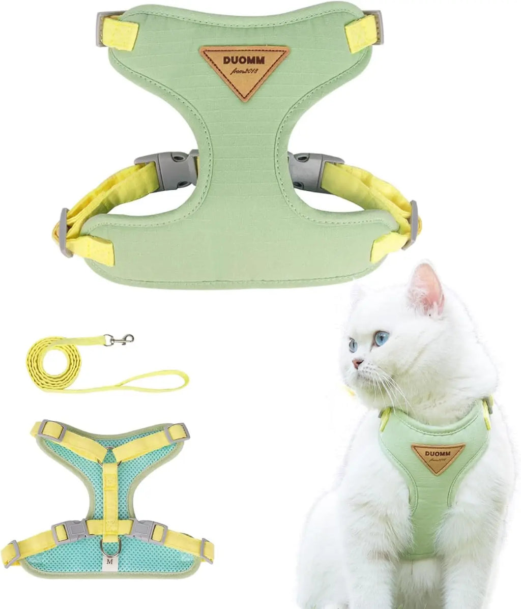 Cat & Puppy Outdoor Harness and Leash Set | Breathable Walking Set for Small Pets