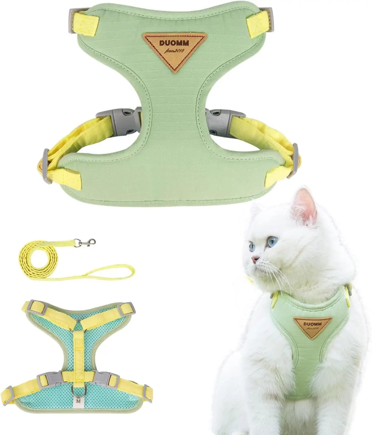 Cat & Puppy Outdoor Harness and Leash Set | Breathable Walking Set for Small Pets