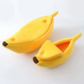 Banana Shaped Pet Bed | Cozy Warm Cushion Nest for Cats & Dogs
