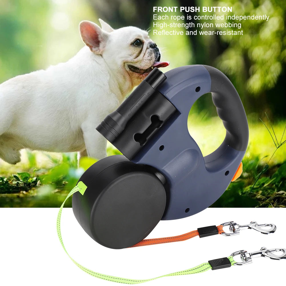 LED Retractable Dog Leash | Automatic Extendable Traction Rope with LED Light