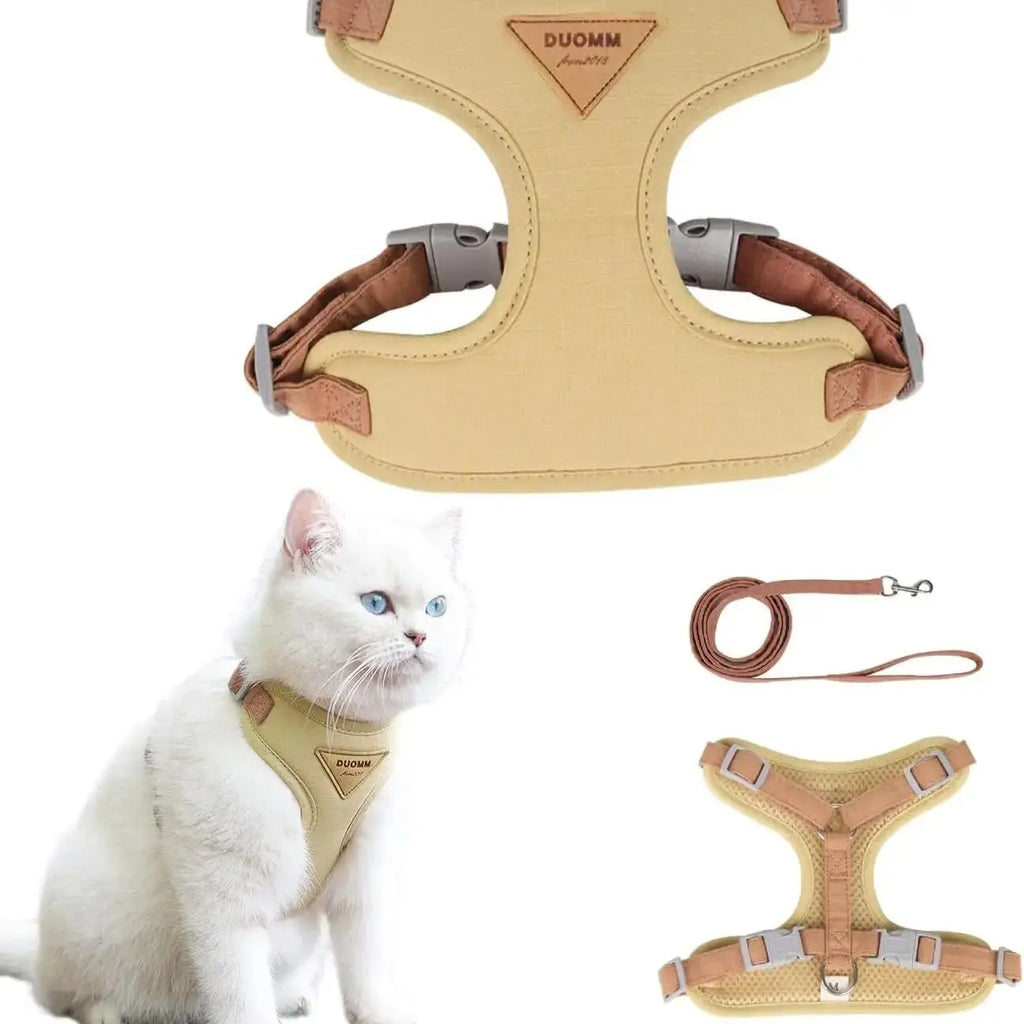 Cat & Puppy Outdoor Harness and Leash Set | Breathable Walking Set for Small Pets