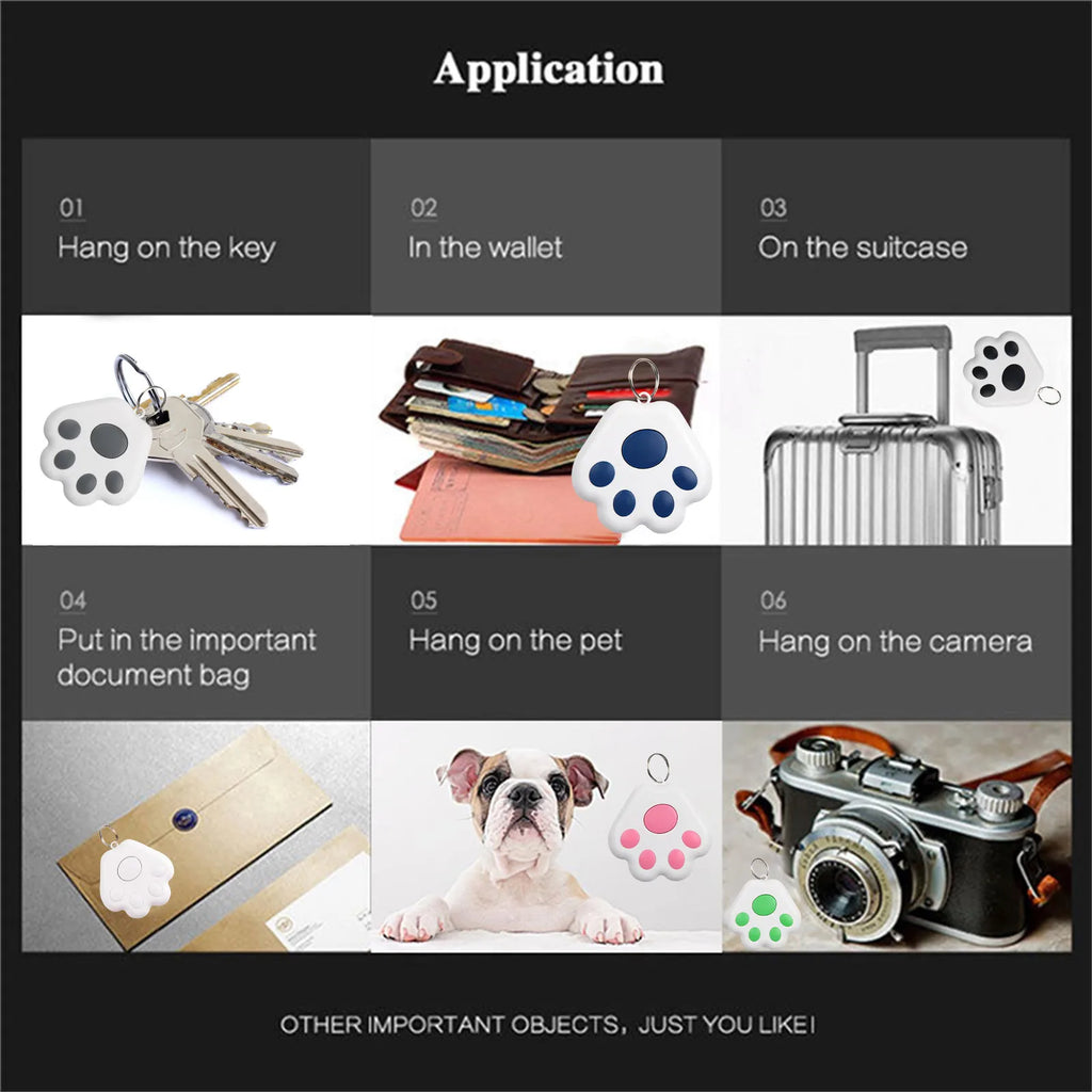 Dog Paw GPS Tracker | Bluetooth Anti-Lost Locator for Pets, Cats & Dogs