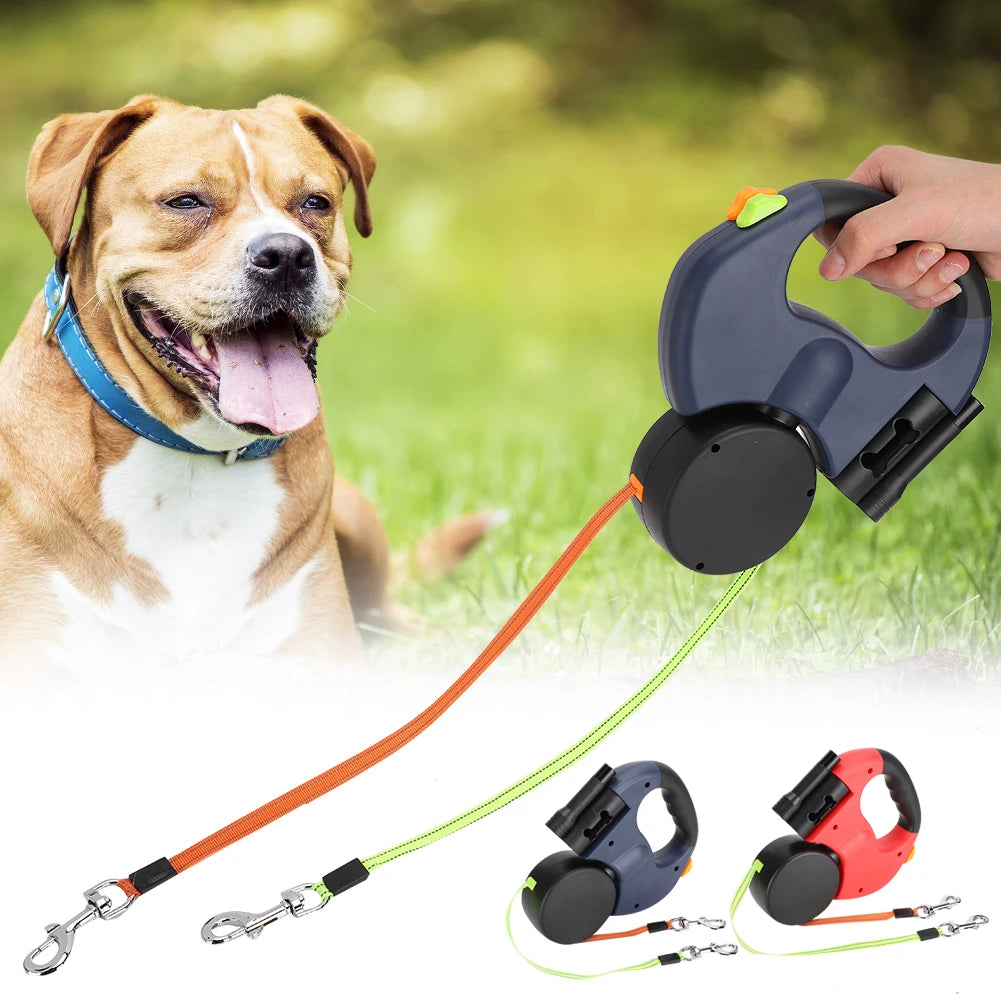 LED Retractable Dog Leash | Automatic Extendable Traction Rope with LED Light
