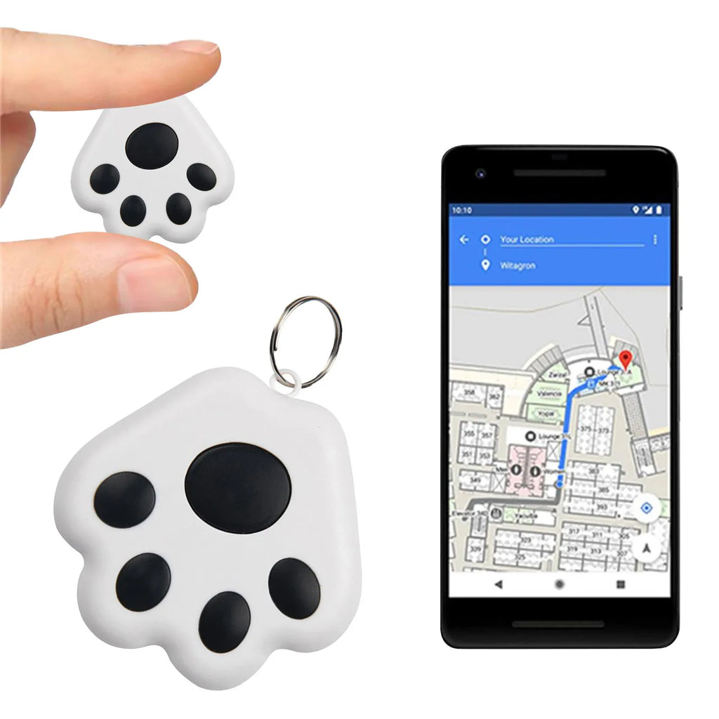 Dog Paw GPS Tracker | Bluetooth Anti-Lost Locator for Pets, Cats & Dogs