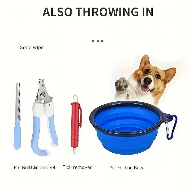 Pet First Aid Kit | Emergency Supplies & Blanket for Hiking, Camping & Travel