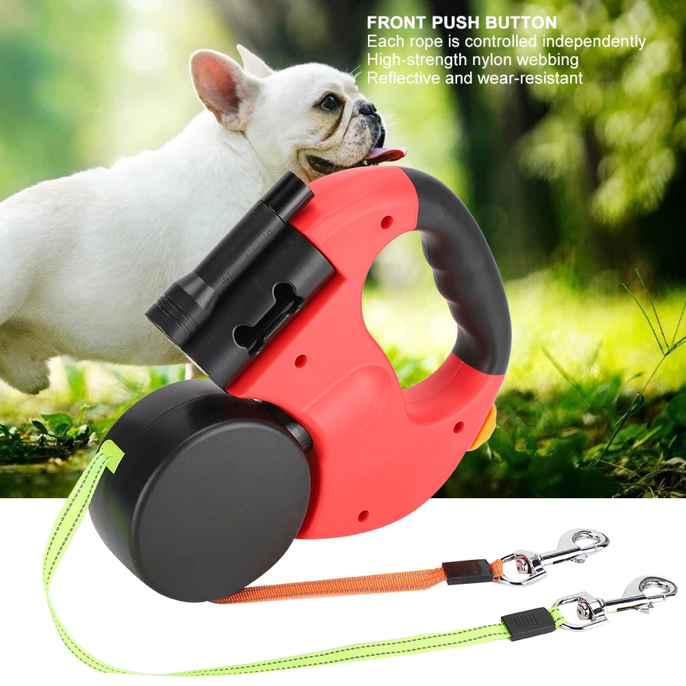 LED Retractable Dog Leash | Automatic Extendable Traction Rope with LED Light