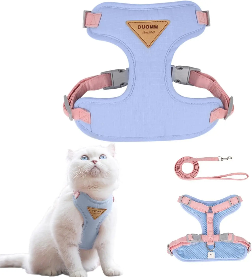 Cat & Puppy Outdoor Harness and Leash Set | Breathable Walking Set for Small Pets