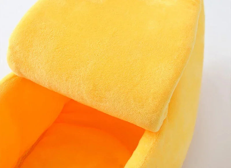 Banana Shaped Pet Bed | Cozy Warm Cushion Nest for Cats & Dogs